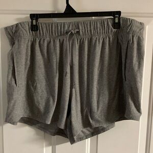 Athletic Works Gray Athletic Shorts Elastic Waistbandsh